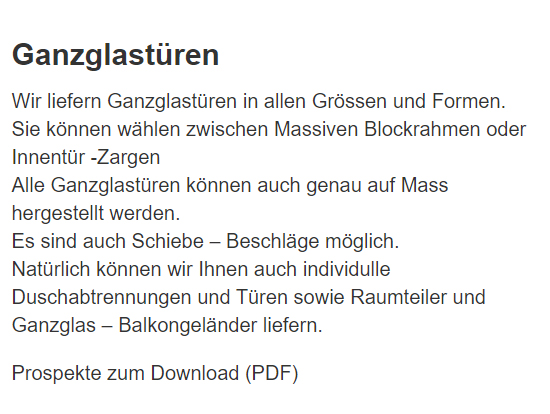 Glanzglastüren